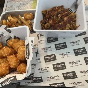 Pulled pork and tots