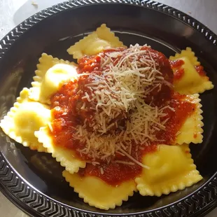 Rolling Cheese Ravioli with Homemade Meatball!