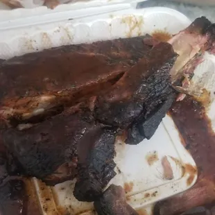 Sample of the burnt ribs.
