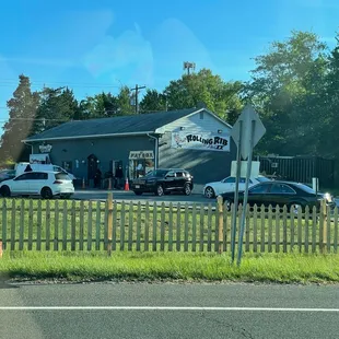 Outside the establishment