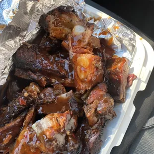 Rib Tip Sandwich minus the White Bread.