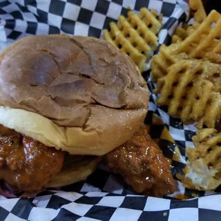 Buffalo Chicken Sandwich & Fries