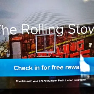 the rolling stoves check in for free reward