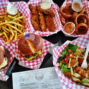 a variety of food items