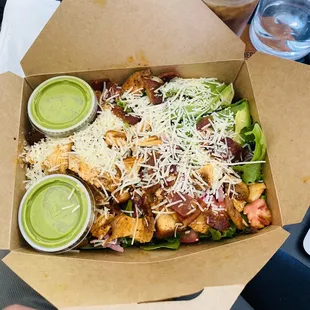 Asked for chef salad, got a Cobb salad, was pleasantly surprised..delicious!!