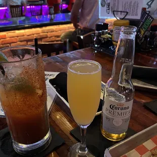Michelada and mimosas