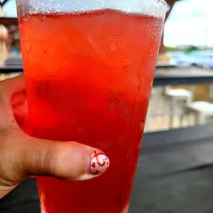 Cranberry, pineapple and vodka