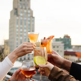 Drinks over the Bull City