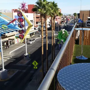 a view of a city street