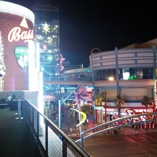 a view of a city at night