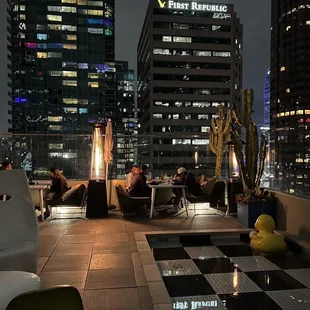 Rooftop pool and view