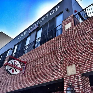 the outside of a brick building