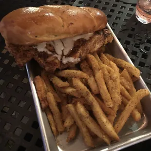 The Chicken That Bacon'd in Ranch Sandwich w/Fries
