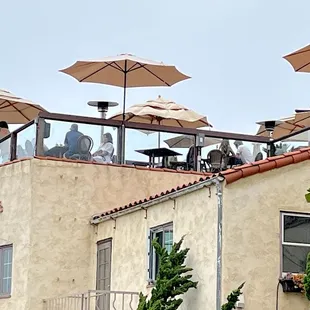 Restaurant is on the roof of La Casa del Camino hotel.