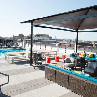 The Rooftop terrace and pool at The Embassy Row Hotel