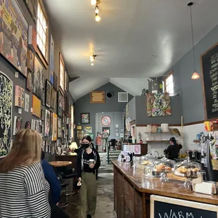 people sitting at the counter