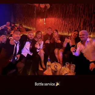 Inside bottle service