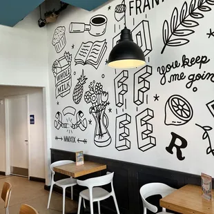 the interior of the restaurant