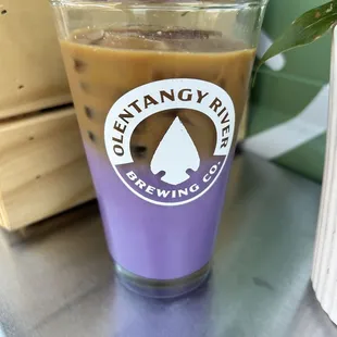Ube Thai iced tea