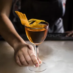 MARTINEZ hayman's old tom gin, rr sweet vermouth, luxardo maraschino, boker's bitters
