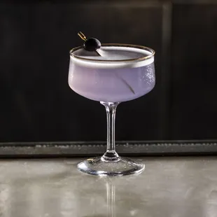 AVIATION citadelle gin, kappa pisco, lemon, luxardo maraschino, crème de violette
