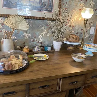 Fresh fruit, danish and scones