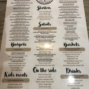 the menu