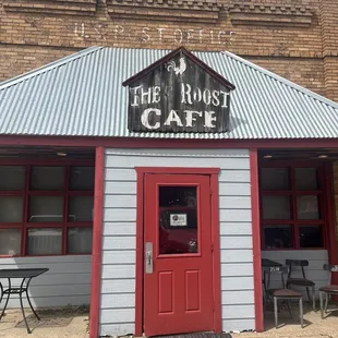 the front of the building