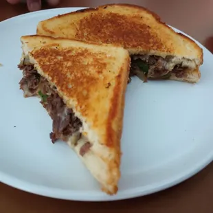 Philly cheese steak sandwich