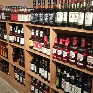 a wide selection of liquor