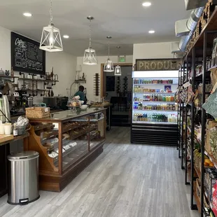 the inside of a grocery store