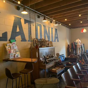 the interior of the store