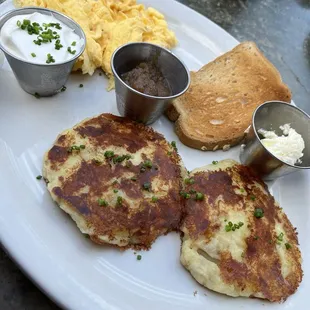 Potato Cakes with GF Gluten-Free Toast