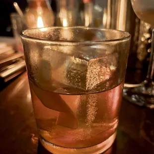 The rum old fashion was spicy and smooth