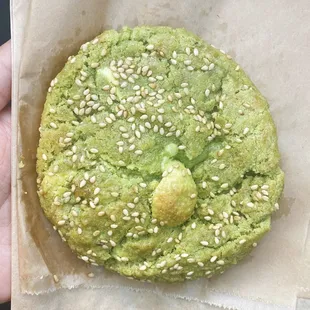 Green tea sesame cookie