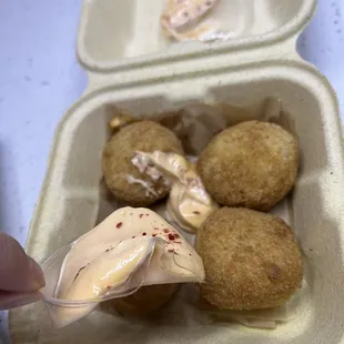 Sauce cup melted and sauce all over the place.