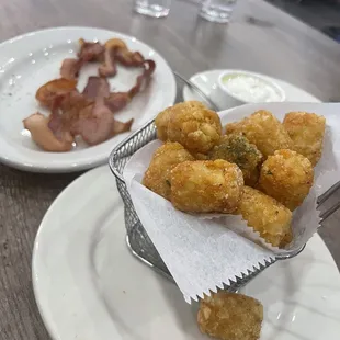 side of tater tots + bacon
