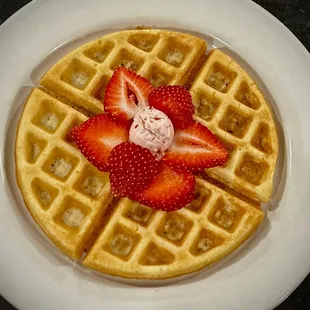 waffles, food