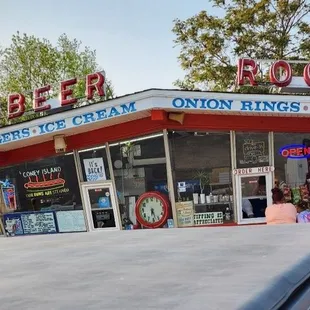 people standing outside