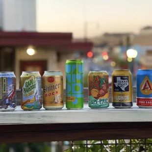 Texas beer at the cafe