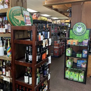 a variety of wines on display