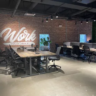 Coworking space on second floor