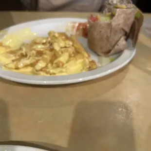 a plate of food on a table