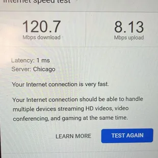 Internet speed