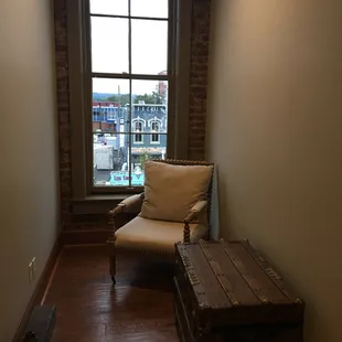 One of many cozy little nooks hidden throughout the four floors.