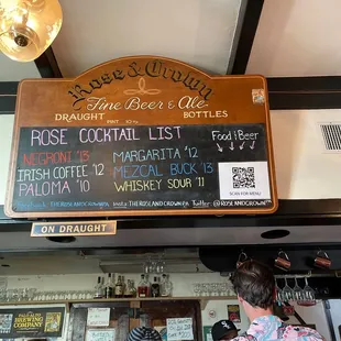 Beer menu