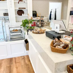 At the counter