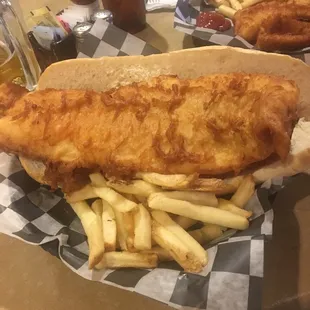Cod father fish sandwich