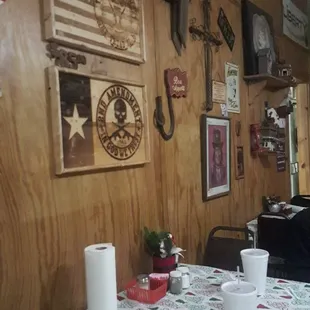 a table and chairs