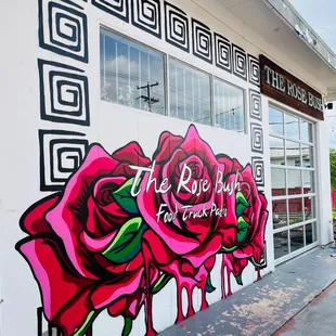 a mural on the side of a building